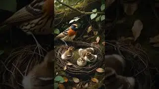 Eastern Towhee Nesting Deep in the Woods With Disappearing Chicks 😭 #towhee #birds #nature #birdnest