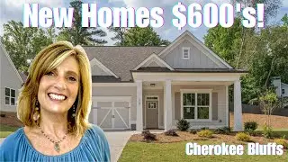 🏠🔍 Tour New Woodstock GA Homes For Sale, Loren Homes Ellis Floor Plan at Cherokee Bluffs