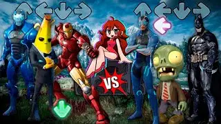 Friday Night Funkin' - Philly Nice / Carbide / Iron Man / Batman / Robot / Peely / Plant VS Zombie