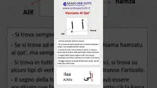 hamzatu al qat' in arabo - hamza interruttiva - lingua araba - arabo per tutti