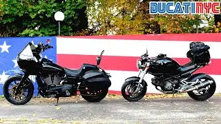 Harley + Ducati Bros? | running into @FXDLSBrooklyn in Roscoe NY | beautiful exhaust sounds v1356