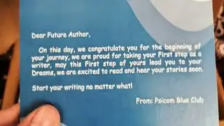 Unboxing Gifts & Freebies from PSICOM BLUE CLUB, My First Writing Workshop.