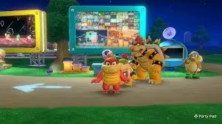Super Mario Party Square Off #2 Pom Pom vs Bowser Jr vs Bowser vs Hammer Bro