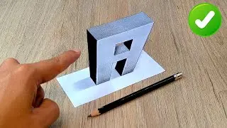 Dibujo 3D F&aacute;cil 🔥 C&oacute;mo Crear la LETRA A con Efecto de PROFUNDIDAD