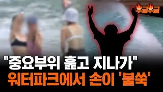 '파도에 떠밀리는 척..' 워터파크서 '엉만튀', '슴만튀' #부글부글 l 영상은 해당 사건과 관련이 없습니다