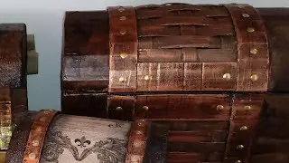 (parte 2) Baú de tesouro de papelão.Decoração!