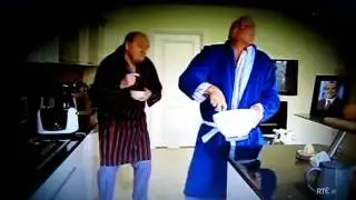 Brent Pope and George Hook makes breakfast