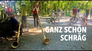 Ganz schön schräg – Alphorn-Jazz am Flaucher in München