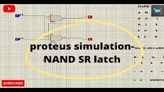 Proteus simulation- NAND SR latch