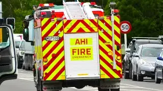 Ashburton 622 & Ambulance Responding (Smouldering Truck Trailer)