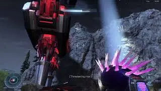 Master Chief gracefully enters the gravity lift with an elegant landing.