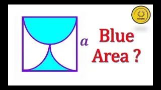 🔵 Find the Blue Area | One Diagram, One Clever Geometry Trick