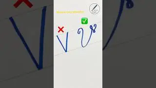 You won&rsquo;t believe the TRANSFORMATION of this basic letter v #calligraphy #cursive #education #viral