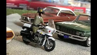 CHiPs Diorama - California Highway Patrol with Model Cars