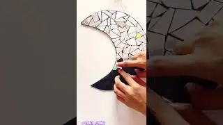 old cd craft ideas | cd crafts  | moon wall hanging | best out of waste | #ytshorts #shorts