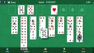Microsoft Solitaire FreeCell gameplay.