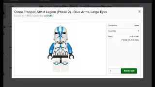[lego star wars] 75004 Clone Trooper, 501st Legion (Phase 2) - Blue Arms, Large Eyes