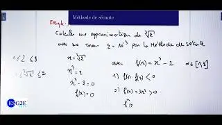 Méthode de #Sécante (@résolution des équations non linéaires@)