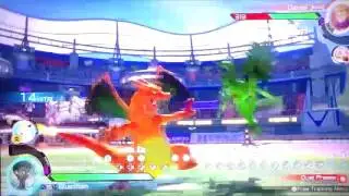 Pokken Tournament Charizard full stage corner carry combo