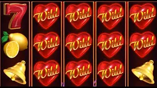 10 Burning Heart 2025 - EGT Slot - Pacanele - de 3x3Inimi(Wild-uri), Septari 4 Bucati 7777 si Plati