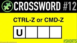 CROSSWORD PUZZLE #12 - GENERAL KNOWLEDGE TRIVIA PUB QUIZ WORD GAME (SHORTS)