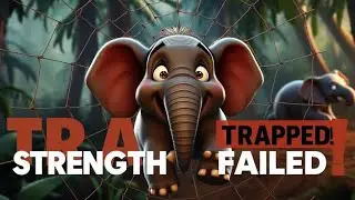 मोटा हाथी in Spider Web | A Powerful Jungle Moral Story✨ #elphant #moralstory  #cartoon 