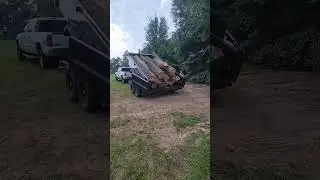 Massive oak log haul with the Iron bull dump trailer! #ironbull #norstar #dumptrailer #shorts