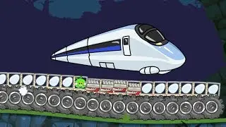Bad Piggies - INTERESTING MONSTER TRAIN! SILLY LONGEST TRAIN INVENTIONS!!
