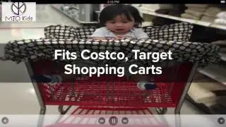 SALE - MJQ Kids Shopping Cart Cover and Zip Up High Chair Cover for Baby with 3 Free Gifts
