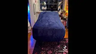 Omg I have the best big mattress hack!! Adjustable bed and now I match my couch to an adjustable bed