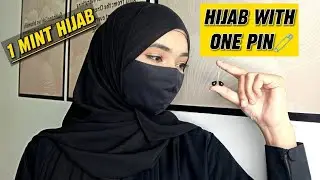 Hijab Style With One Pin🧷 || Tight Easy Hijab || 1 Minute Hijab Tutorial