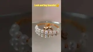 #diy lock and key bracelet 🔐#handmadejewelry #bracelet #latest #viral #viralvideo #youtubeshorts