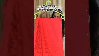 1. Day 4/50 | Saree to Outfit Challenge 👗✨ #shorts #outfitchallenge  #50dayschallenge  #sareefashion