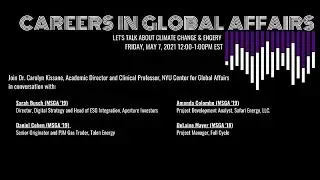 Careers in Climate Change and Energy