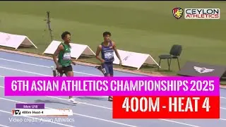 400m Mens Heat 2 - Iresh Bogoda 2nd -  6th Asian Youth Athletics 2025 -