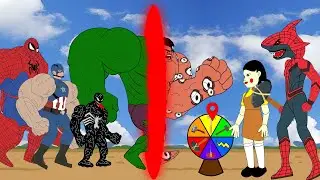 Evolution of HULK , SPIDERMAN , CAPTAIN AMERICA  TRAIN EATER  TRANSFORMATION FUNNY CARTOON