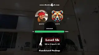 Unlocked! @zarrar 100% | l5b - Handstand to Tripod x 10 reps | HSPU - Thenics4All