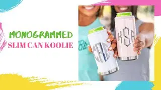 Monogrammed Slim Can Koolie