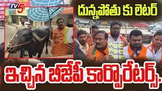 BJP corporators stage innovative protest on the occasion of GHMC's last council meeting | TV5