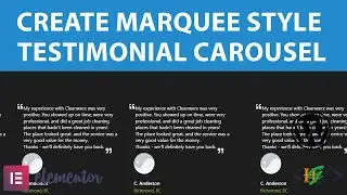 How to Add a Marquee Style Testimonial Carousel in Elementor WordPress