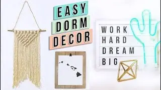 5 Easy DIY Dorm Room Decor Ideas Under $5! + GIVEAWAY WINNER | Back to School 2017 Morning Routine