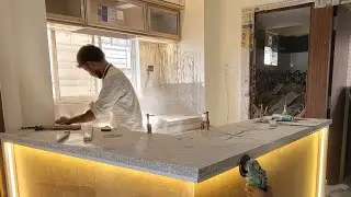How to Install Granite in Kitchen's Counter Top | Granite Installation Full Process  2022