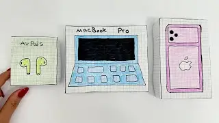 Easiest DIY Apple Products EVER! 😱 Paper iPhone, MacBook & AirPods! TUTORIAL 