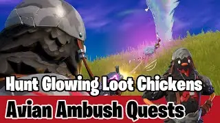 Hunt glowing loot chickens in Fortnite Chapter 3 Season 4 Avian Ambush Quests