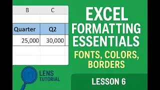 Excel Formatting Essentials: Fonts, Colors & Borders Made Easy | Lesson 6