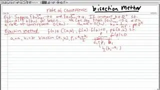 Rate of Convergence - Bisection Method