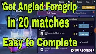 Get an angled foregrip in 20 matches | pubg Vision|