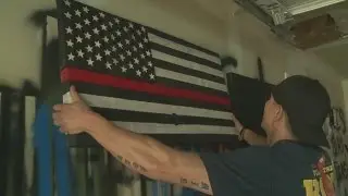 New Mexico firefighter turns fire hoses into art