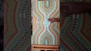 Walangari presents his Aboriginal artwork: Water Dreaming 115