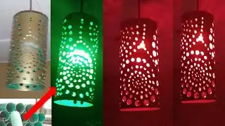 creative idea for decorative pvc lamp* diy home design* make money from PVC pipes.